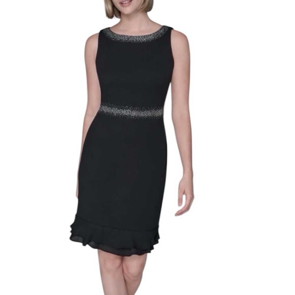NEW Karl Lagerfeld Black Midi Dress Summer  size 16